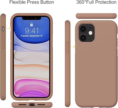 Miniatura 462 de Miracase - Funda diseñada para iPhone 11 con protector de pantalla, funda de goma de silicona líquida, protección total contra caídas y a prueba