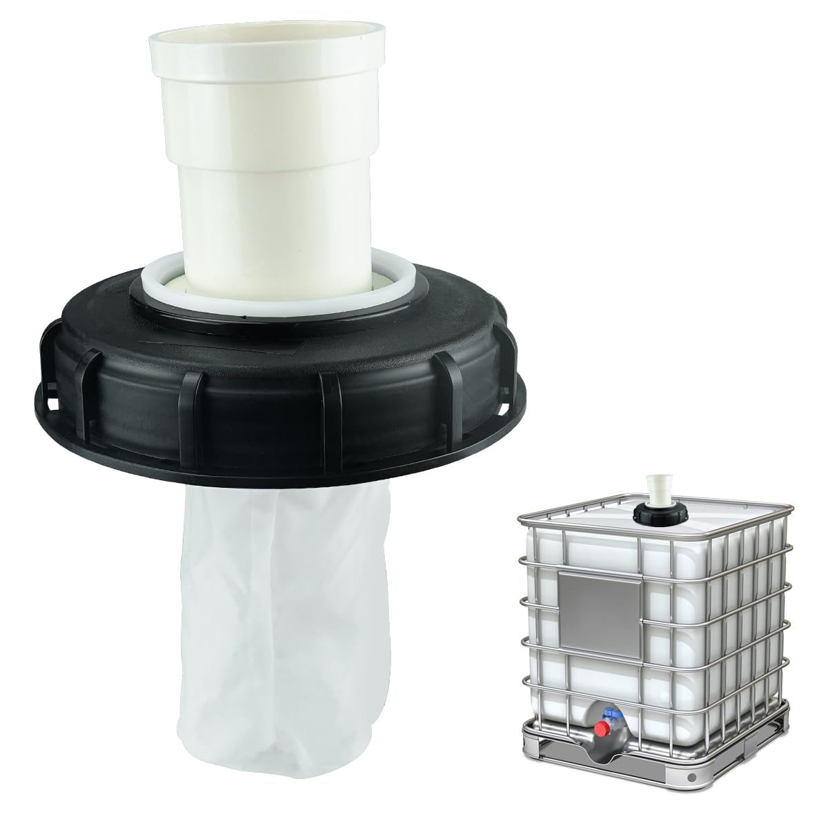 Couvercle de réservoir IBC avec filtre en nylon lavable pour cuve à eau