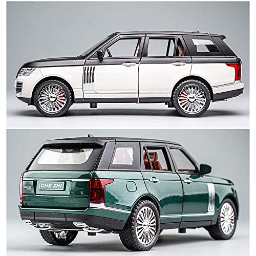 Image of Metal Pull Back Diecast Car Suv 1:24 Big Refender Pull Back Car Model With Sound Light Boys Gifts Toys For Kids?Pack Of 1?, Multicolor