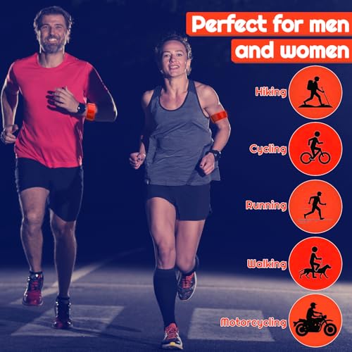 Hoemwarm 20Pcs Reflector Snap Bands High Visibility Safety Wristbands for Running, Cycling, Walking, Night Outdoor Activities - Thumbnail 5