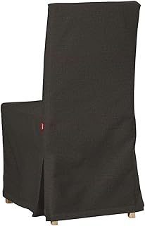 Dekoria Sukienka na krzeslo Henriksdal dluga Pokrowiec na model Henriksdal brazowo-szary