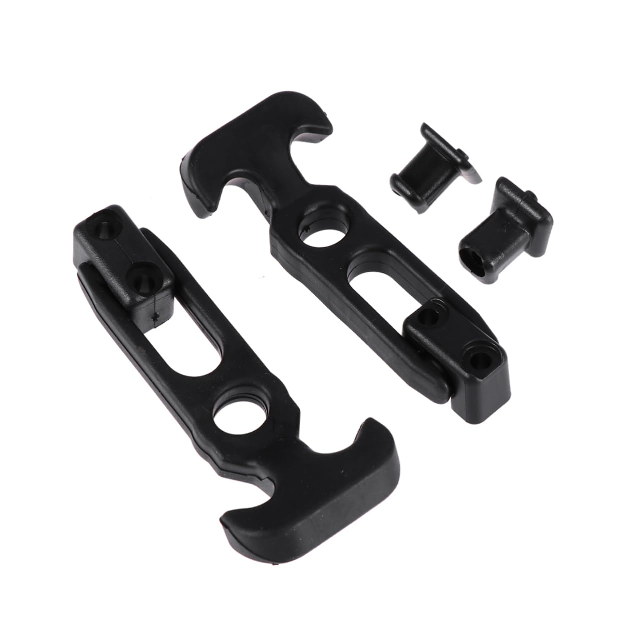 Gatuida Tail Box 2pcs Black Toggle Latch Clamp Bumper Automotive Hood Lock Shock Absorbing Rubber Safety Packlock Clasp Universal