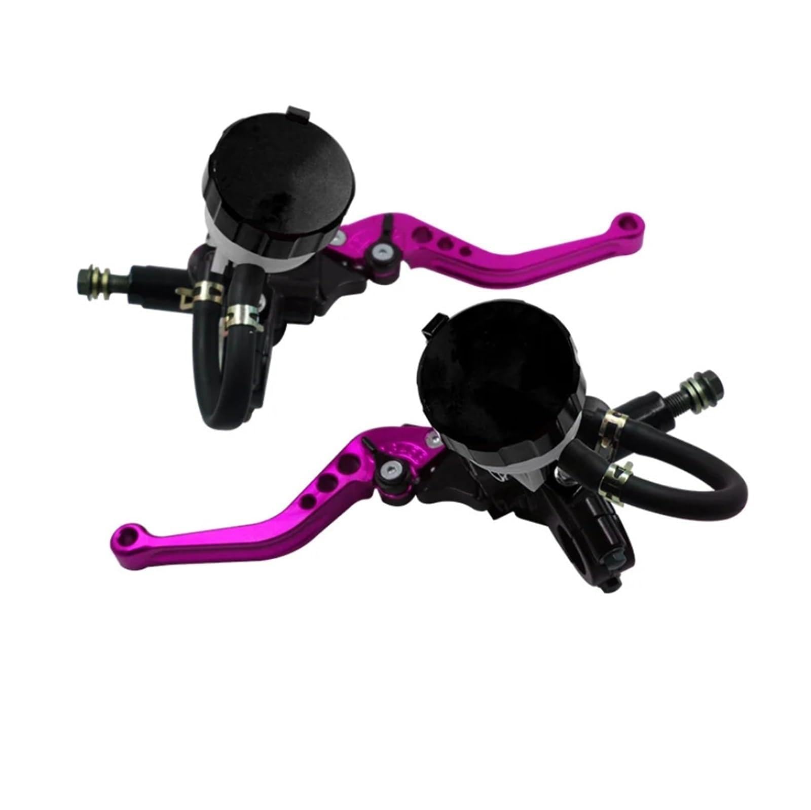 Hiverni Motorcycle Brake Lever Motorcycle Hydraulic Clutch Brake Pump Master Cylinder CNC Lever Handle(Purple)