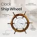 Nagina International Time's Wall Clock | Nautical Pirate's Ship Wheel | Premium Craft Gift (24 Inches)