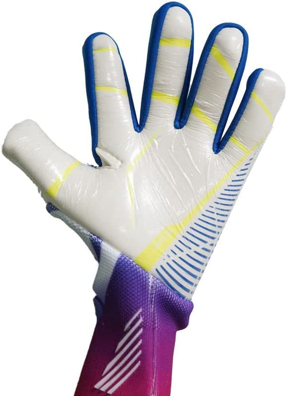 Guanti da calcio professionali Guanti da portiere da calcio Guanti da calcio per bambini, guanti da allenamento con doppia protezione del polso, resistenti all'abrasione, antiscivolo, per ragazzi