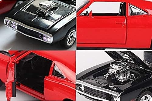 Image of Kids Model 1:32 Fast & Furious 7 Die Cast Metal Car Pull Back Action Opening Doors with Realistic Engine Sound Lights Toy Car Gift for Boys - Red