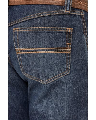 Cinch Men's Carter 2.0 Medium Stonewash Relaxed Bootcut Rigid Denim Jeans Indigo 36W x 32L US4