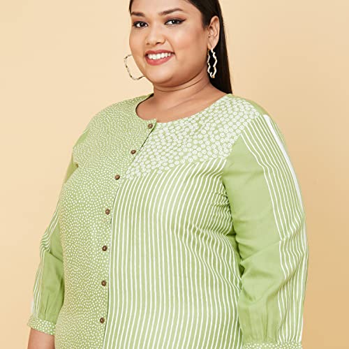Image of Max Plus Size Women Printed Straight Kurta