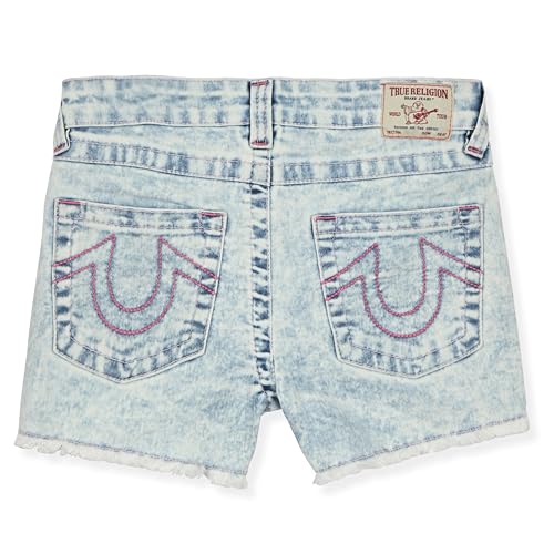 Image of True Religion Girls Jeans Shorts Set Girls Denim Short and Fashion Tee Shirt Clothing Set for Kids