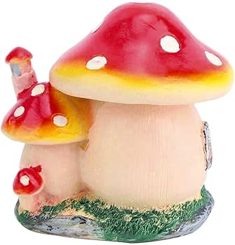 Amazon.co.jp: Yyiingkku きのこ家 置物 樹脂 工芸品 可愛い キノコ