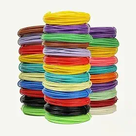 SAMDAVI Filamento ABS Premium para Caneta 3D, 10 Cores Sortidas, 1.75mm, 100 Metros Total, Compatível com Impressoras 3D, para Modelagem e Artesanato