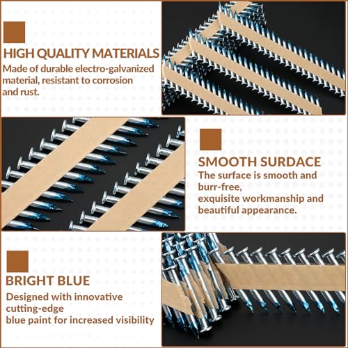 Image of Tandefio 25 Pcs Joist Hanger Nails Framing Nails Box, 1-1 /2 x 0.131 Inch