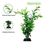 Fish Tank Accessories Green Plants, 10pcs Green Fish Tank Decorations, Aquarium Decor Plastic Plants - Image 3
