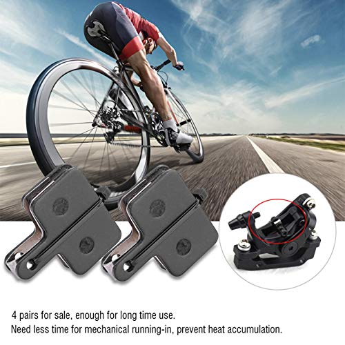 4 pares de pastilhas de freio de bicicleta, pastilhas de freio a disco de bicicleta, semi-metal para