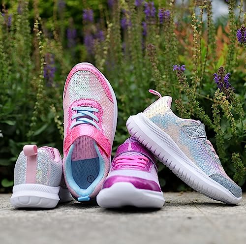 Toandon Toddler Kids Sneakers Sparkle Fashion Glitter Sequins Canvas Shoes2