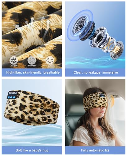 Image of LOVE EYE Sleep Sport Headphones Wireless Bluetooth 5.4 Headband Headphone