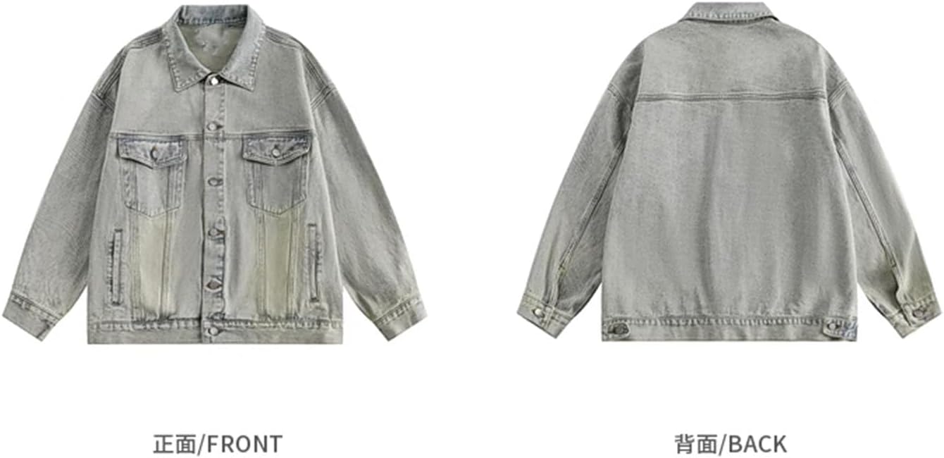 Men's Denim Jacket Male's Korean Style Casual Slim Coat