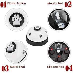 Slowton Canine Doorbells 2 Pack Steel Bell Canine Coaching with Non Skid Rubber Bottoms Canine Door Bell for Potty Coaching Clear Ring Pet Device Communication Machine for Small Canine Cats crimson+white  Cucciolini Doodles Slowton canine doorbells 2 pack steel bell canine coaching with non skid rubber bottoms canine door bell for potty coaching clear ring pet device communication machine for small canine cats crimson+white   cucciolini doodles