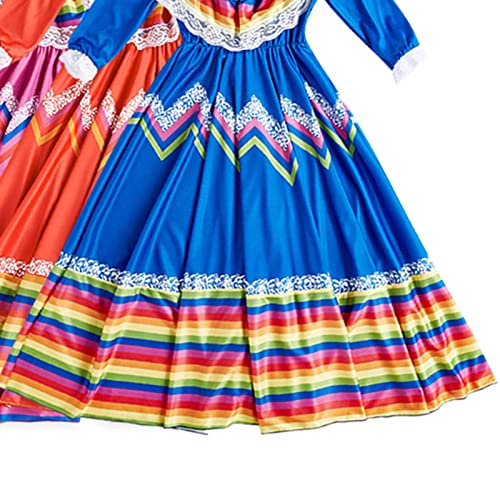 Girls Mexican Dress Folklorico Traditional Dresses Toddler Holiday Dance Skirt Kids Carnival Birthday Gowns3