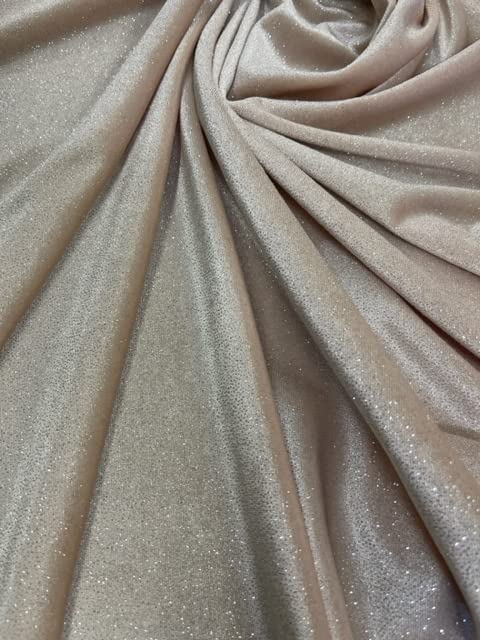 Glitter Poly Spandex Velvet Fabric by The Yard - 60 Inches Wide