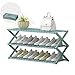 Zapatero 3 Nivel de bambú Plegable fácil de Llevar for 4 Pares de Zapatos Ailin Home (Size : 100×25×46cm)