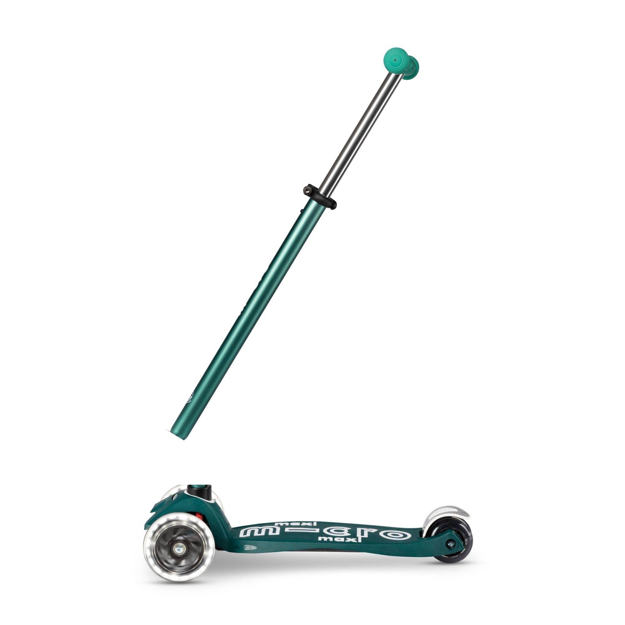 Micro | Trottinette Enfant Maxi LED Deluxe | Trottinette 3 Roues | Bandes Réfléchissantes | Roue Lumineuses | 5-12 Ans
