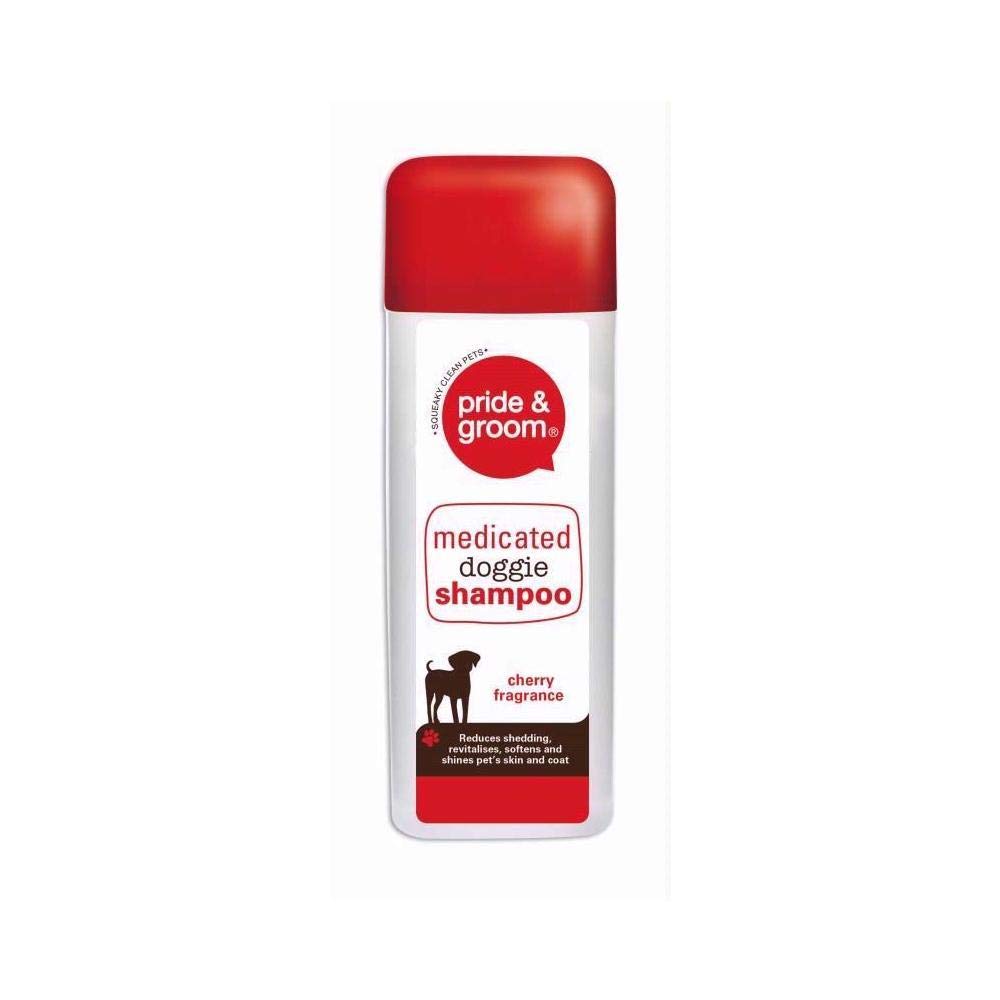 Pride & Groom (THREE PACKS) Shed Control Medicated Doggie Shampoo 300ml
