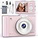 QIVORO Digital Camera 4K 64MP Compact Portable Photo Camera,18X Digital Zoom Autofocus | Anti-Shake,2.8" IPS Screen with 32GB SD Card & OTG Adapter,Vlogging Camera for Kids Teens Students Beginners