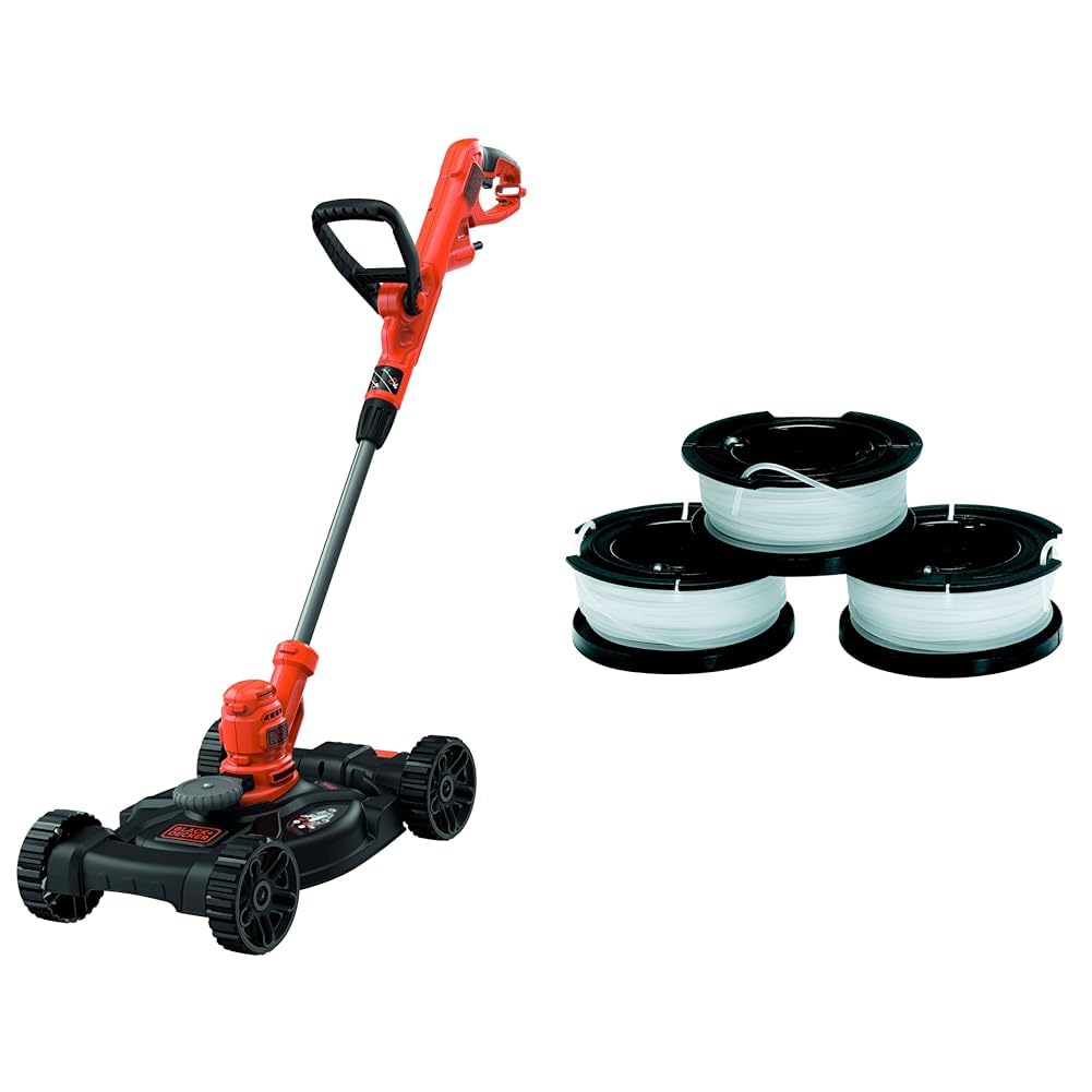 BLACK+DECKER BESTA530CM-QS Set 3 en 1 Cortacésped Cortabordes y Bordeadora con E-Drive Technology y Motor 550 w