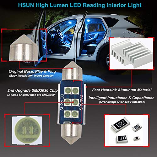 Bombilla LED HSUN Festoon C5W 39mm 6000K Ice Blue miniatura 3