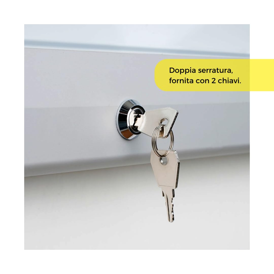 Danieli | Bacheca Certificata per Esterno IP56, Vetro di Sicurezza, Ermetica | Bacheca in Alluminio, Magnetica da Esterno 150x100 con 2 Chiavi | Per Muri e Ringhiere (18xA4)