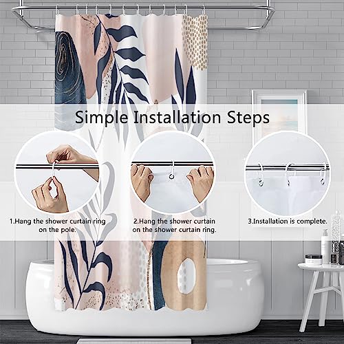Rideau de douche imperméable feuilles de palmier déco rustique chic - 7