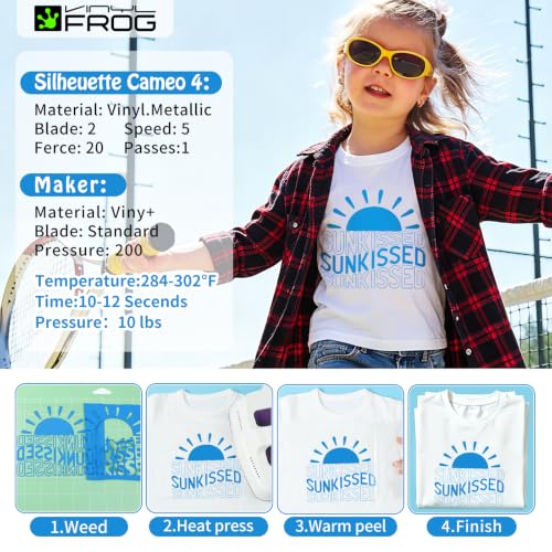 Image of Vinyl Frog Premium Ocean Blue HTV Heat Transfer Vinyl Rolls for T-Shirts 10 x 60 inches