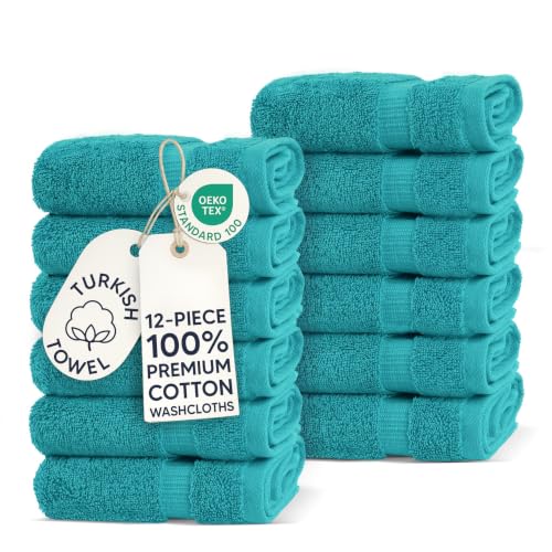 Chakir Turkish Linens 12 Piece Washcloth Set...