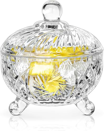 Image of WRINGO Glass Cookie Jar with Airtight Lid | Clear Glass Storage Container for Cookies, Biscuits, Candy, Snacks & Dry Fruits | Kitchen Countertop Storage Jar | (Pack of 1)