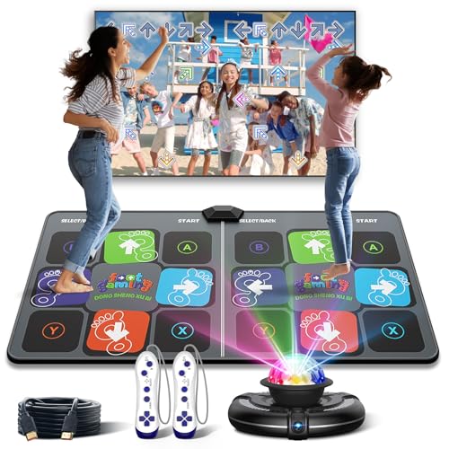 7% off - FWFX Dance Mat Toys for Kids, Double User Wireless Controller Electronic Dance Mats, Plug And Play Dancing Mats for TV with HD Camera, Exercise Dancing Mat for Family Games, Gifts for Girls Boys