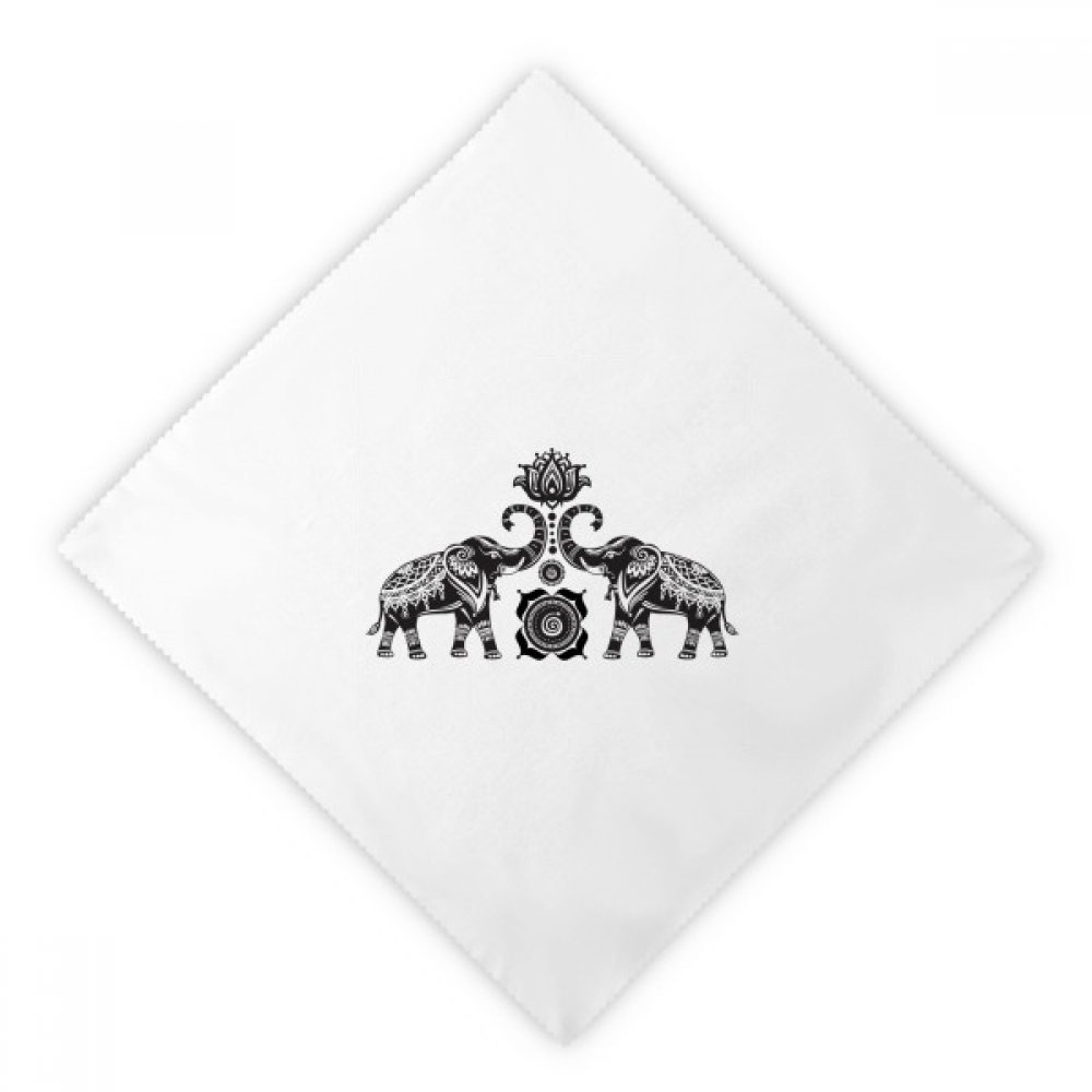 Serviettes en tissu éléphant DIYthinker lot de 2 essuie-repas lavables
