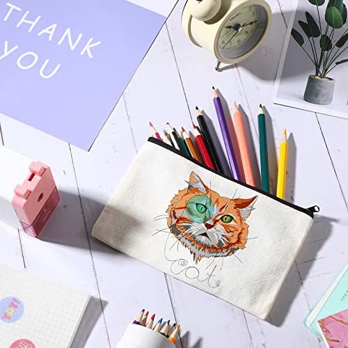 Image of Reginary 80 Pack Canvas Zipper Makeup Bags Bulk Pencil Pouches Blank DIY Craft Canvas Cosmetic Bag Pouch with Zipper for Makeup Cosmetic Toiletry Stationary Storage(Natural and Black Zippers)