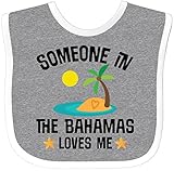 inktastic Bahamas Vacation Souvenir Gift Baby Bib Heather and White 3cae1