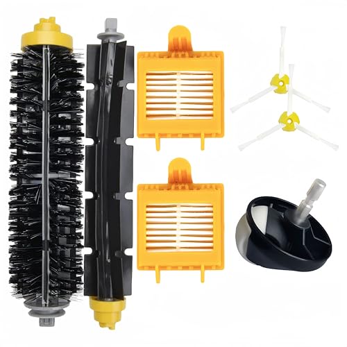 Replacement Spare Parts for iRobot Roomba 760 770 780 Robot Vacuum, 2 Main Brush, 2 HEPA Filters, 2 Side Brush, 1 Front Wheel Caster, 700 Series Accessories Kit Repair Attachments