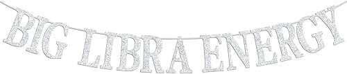 Big Libra Energy Banner, decoración de fiesta de cumpleaños de septiembreoctubre  12 suministros de decoración de fiesta de cumpleaños con temática