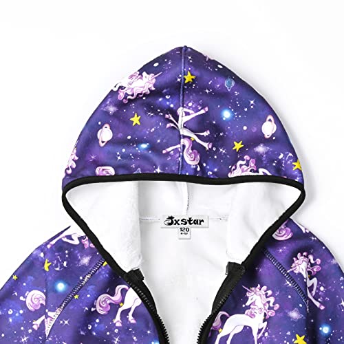 Jxstar Girls Zip-Up Hoodie Kids Fall Winter Warm Sweatshirt Polar Fleece Clothes with Pockets4