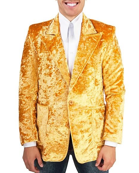 Men's Vintage 70s Velvet Suit Slim Fit Blazer Jacket for Weddings,Parties,and Formal Events Tuxedo