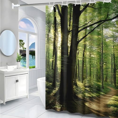 Rideau douche de qualité supérieure en polyester imperméable avec oeillets renforcés - 4