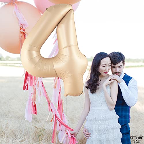 Image of KatchOn Caramel 4 Balloon Number 40 Inch