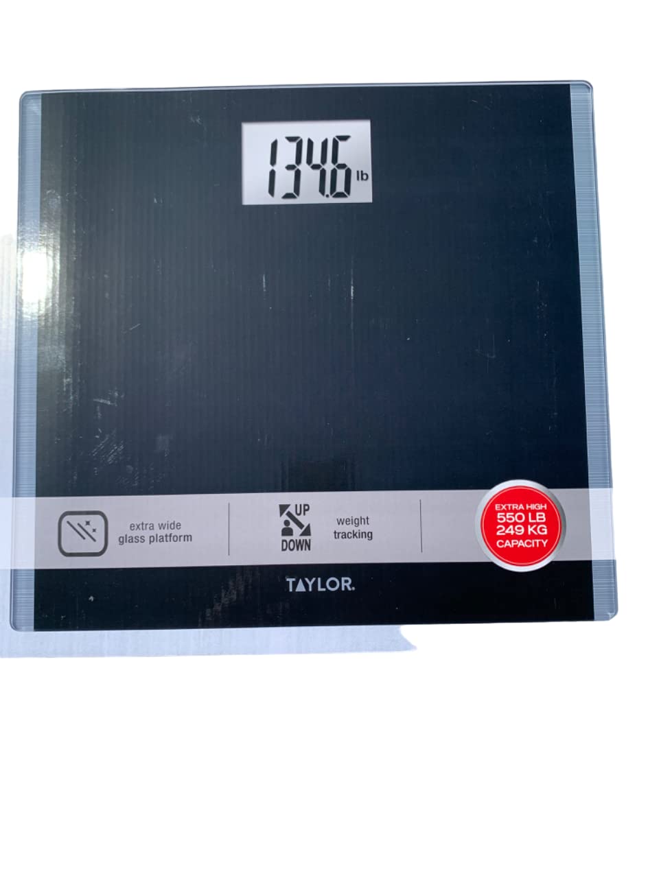 Glass Digital Scale Extra High 550LB 240KG Capacity