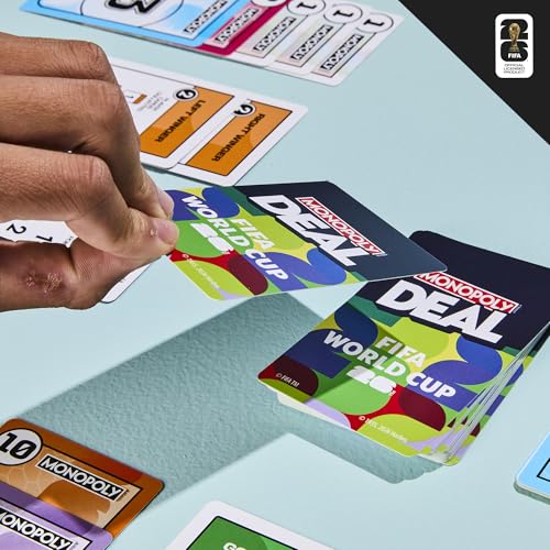 Image of Monopoly Deal FIFA World Cup 2026 Edition Game - Officially Licensed FIFA World Cup Soccer Card Game for Kids - Ages 8+ - 2 to 5 Players - 15 Mins.