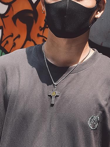 Bandmax Mens Pendant Necklace Stainless Steel Masonic Necklace for Men Freemason Pendants with 22" Spiga Chain Masonic Gifts for Father Husband4
