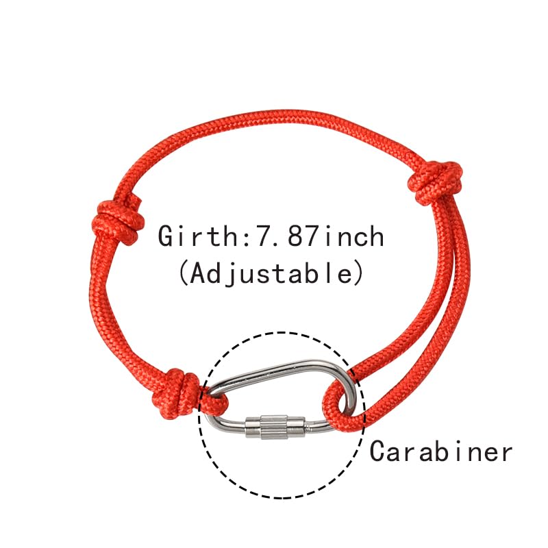 Rock Climbing Cord Bracelet for Best Friend Birthday Christmas Gifts for Bestie Sister Brother Sliding Knot Bracelet Set for Climber Hiking Gifts for Girlfriend Boyfriend Anniversary Wedding Gift2