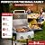 2 Burner Propane Gas Grill, 24000 BTU BBQ Grill with Lid, Foldable Side Tables & Wheels, Portable Outdoor Grill for Backyard, Patio, Camping & Tailgating
